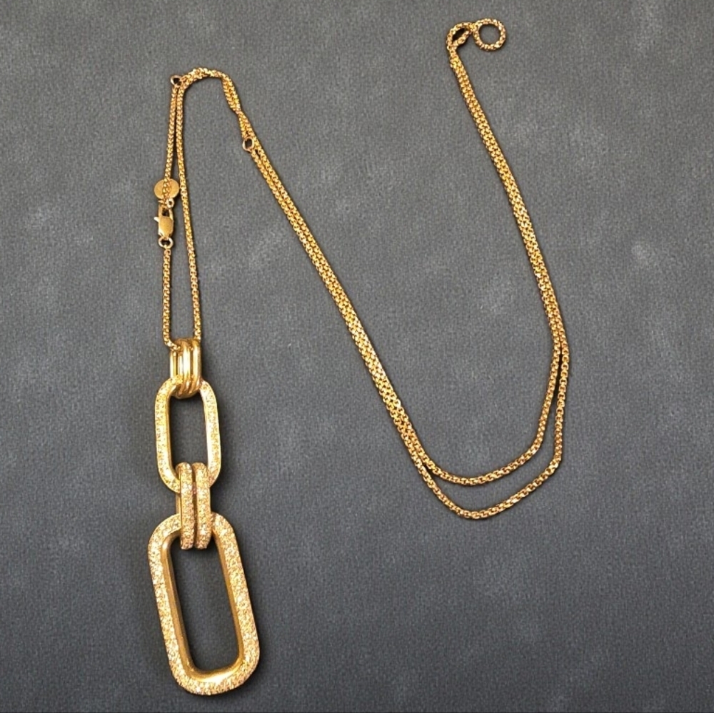 Michael Kors Iconic Links Statement Necklace EUC